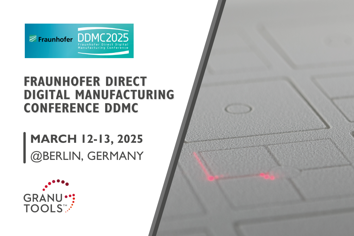 banner of Granutools to share that Granutools will attend Fraunhofer DDMC 2025 from March 12-13 in Berlin, Germany